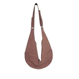 Sash Shoulder Crossbody Bag Pink Faux  Leather  Ergonomic Organized Adjustable